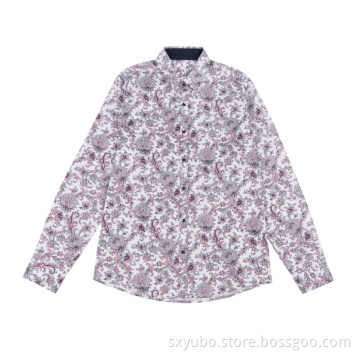 Men's Long Sleeve Woven Print Shirts
